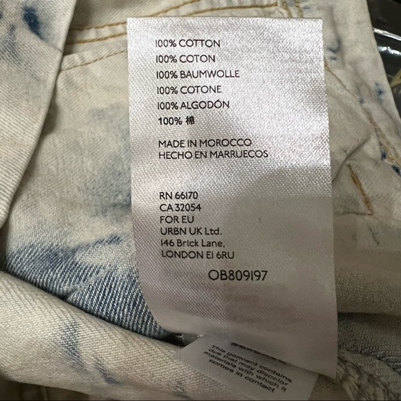 NWT! Free People Rumors Jones Tie Dye Blue Denim Jacket - Picture 7 of 10